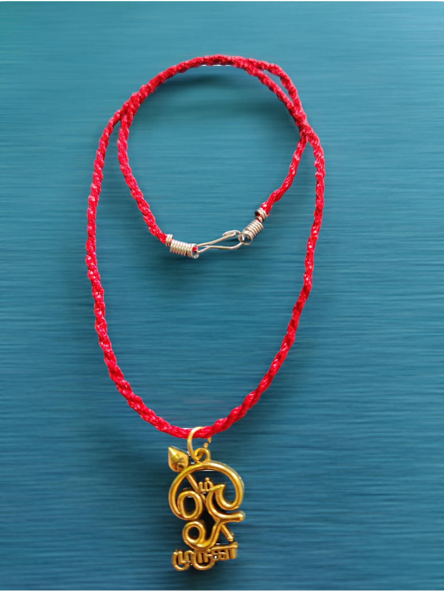Lord Murugan & Om Pendant with Red Thread – Divine Protection & Success