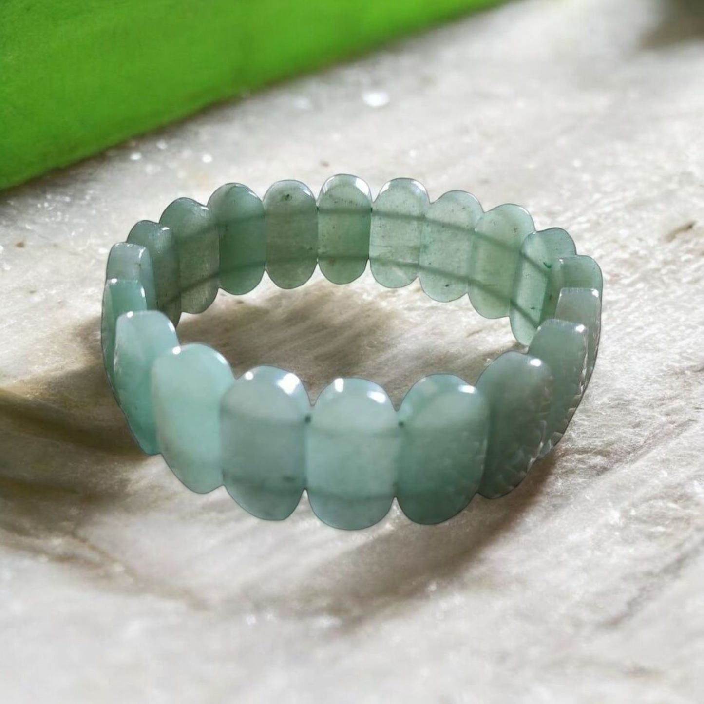 Green Aventurine Bracelet – Premium Cut for Luck, Wealth & Success