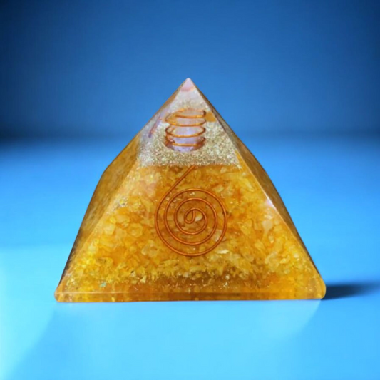 Citrine orgonite pyramid (2.5*2.5)