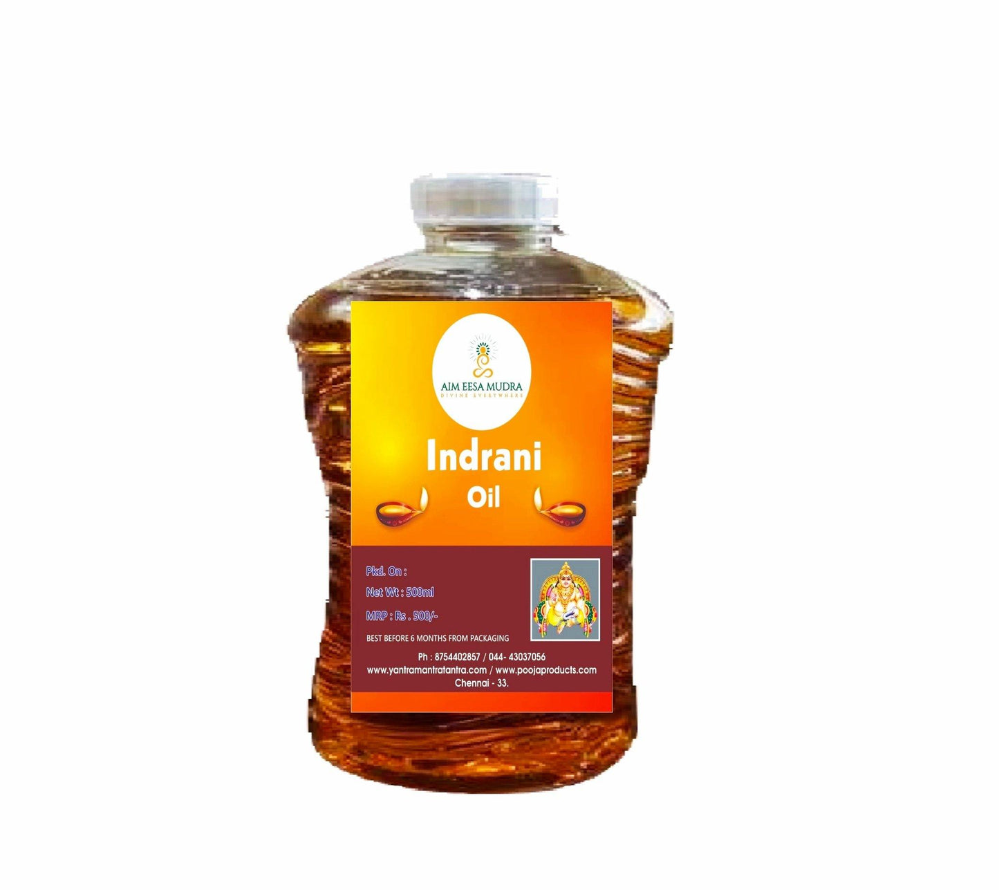 Indrani Oil (500ml) (๐ง๐๐๐ฆ ๐ฃ๐ฅ๐ข๐๐จ๐๐ง ๐๐ฉ๐๐๐๐๐๐ ๐ข๐ก๐๐ฌ ๐๐ก๐ฆ๐๐๐ ๐๐ก๐๐๐) - PoojaProducts.com