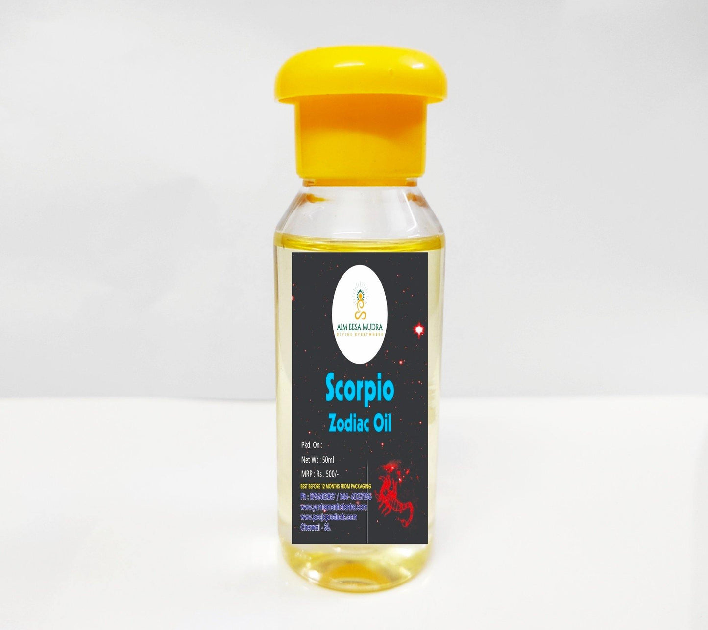 Zodiac Oil Scorpio (50ml) (๐ง๐๐๐ฆ ๐ฃ๐ฅ๐ข๐๐จ๐๐ง ๐๐ฉ๐๐๐๐๐๐ ๐ข๐ก๐๐ฌ ๐๐ก๐ฆ๐๐๐ ๐๐ก๐๐๐) - PoojaProducts.com