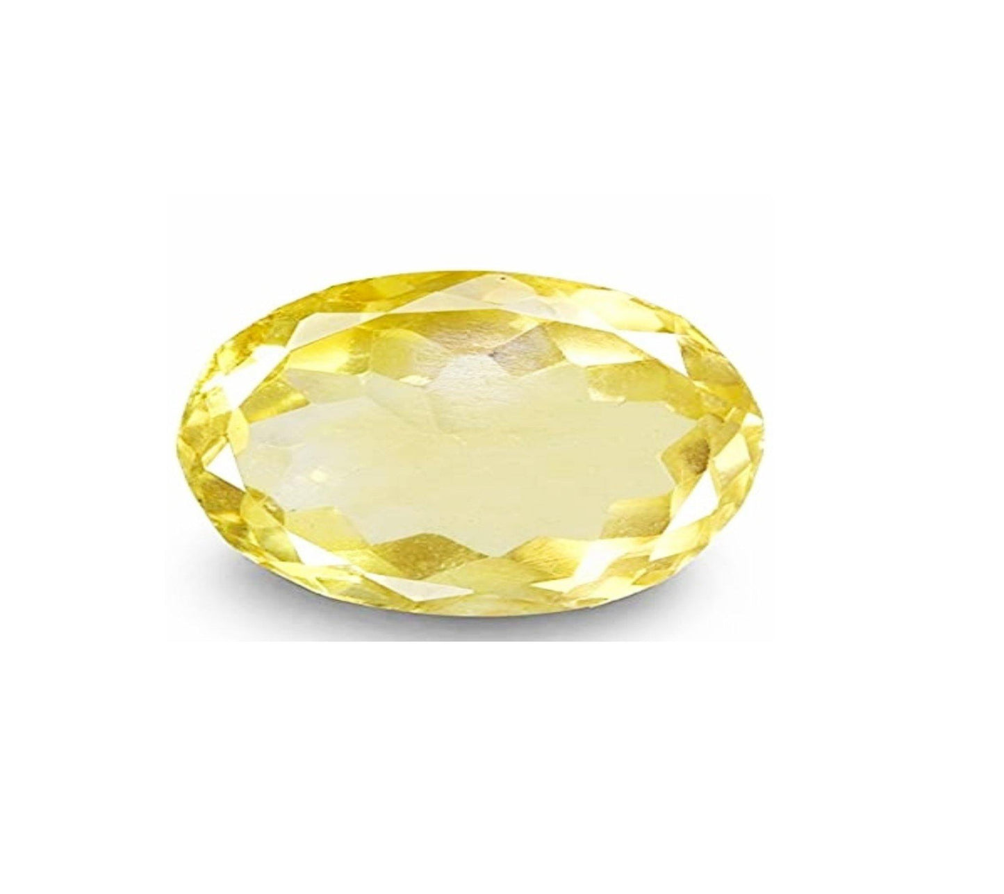 Yellow Oval Citrine  (8Carat) - PoojaProducts.com