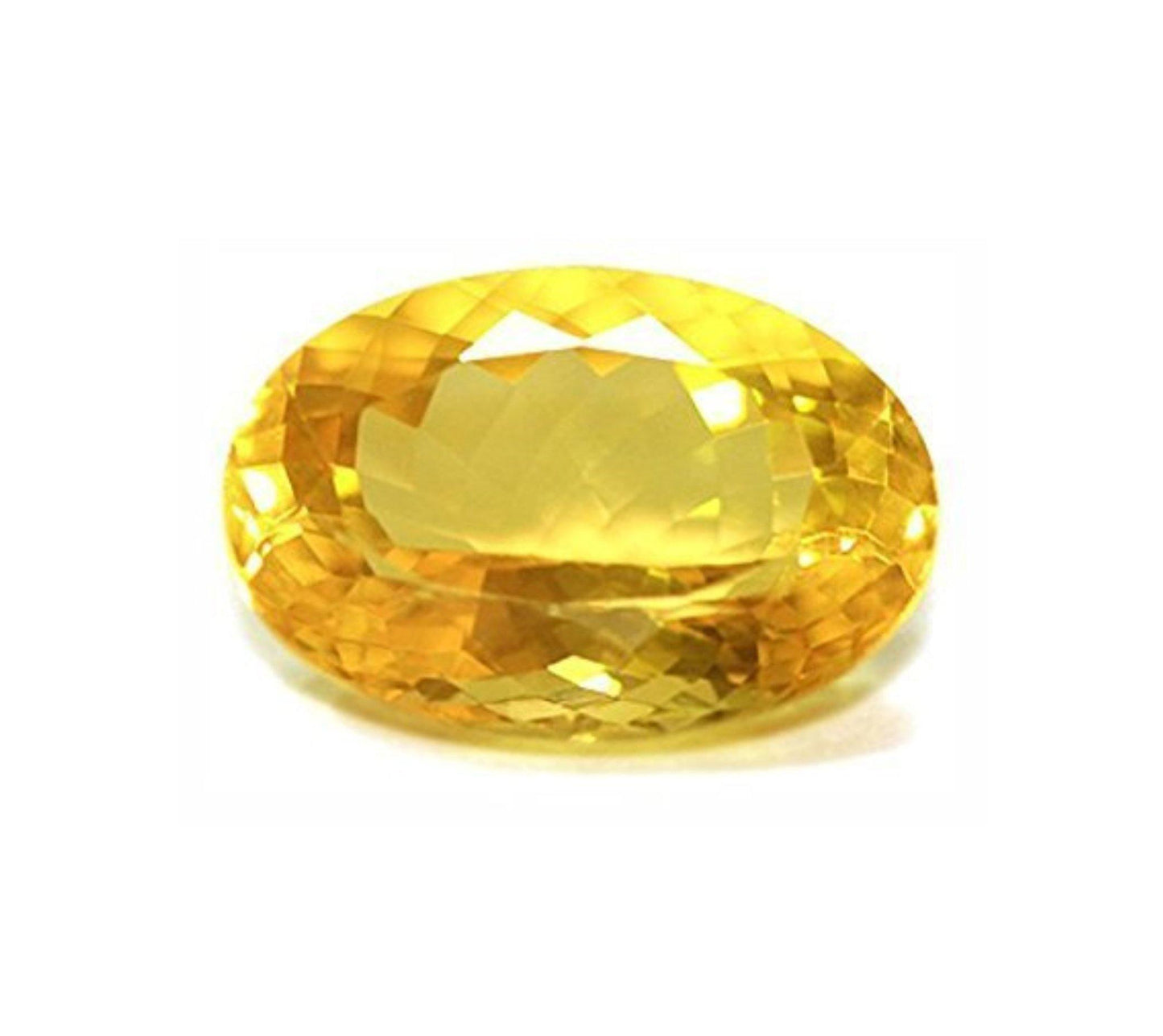 Yellow Oval Citrine (8Carat) - PoojaProducts.com
