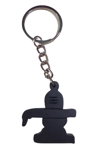 Ebony Wood Shivling Keychain / Karungali