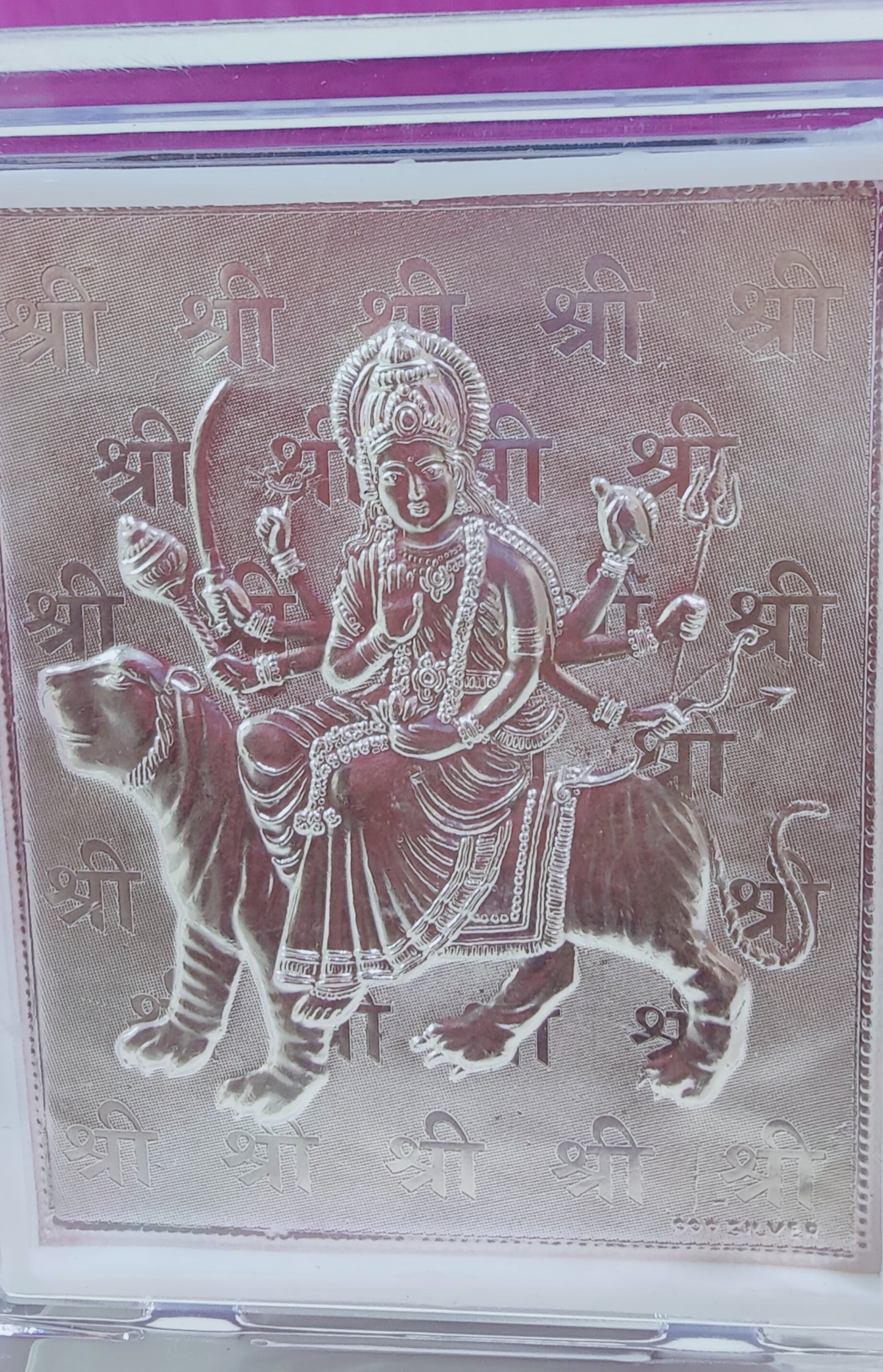 Pure Silver Durga Mata Frame