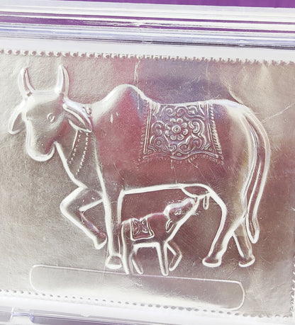 Cow And Calf Pure Silver Frame