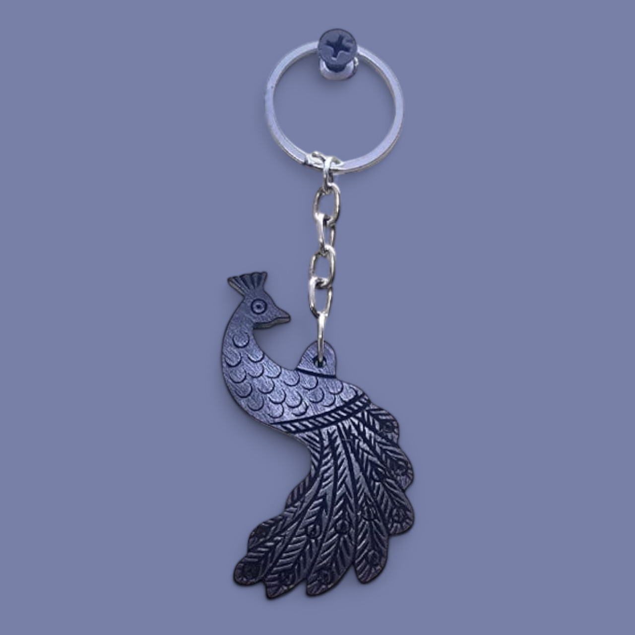 Karungali Peacock  Keychain