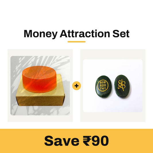 Money Attraction Set: Money attraction soap and green jade switchword Zibu charm