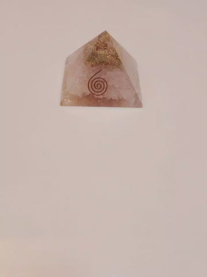 Orgonite Pyramid Rose Quartz Size - 3-3.5 inch Natural