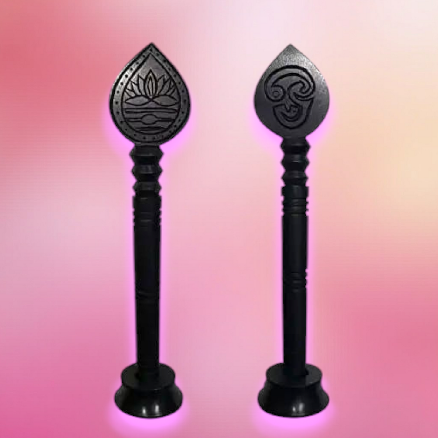 Ebony Wood Vel / Karungali Kattai Vel  With Stand