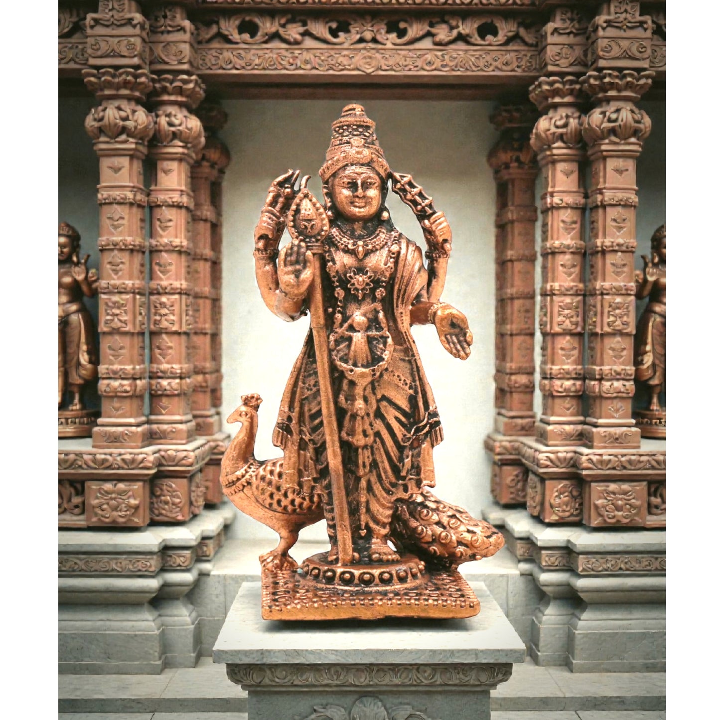 Copper(Sembu) Murugan 3 inch ( ENERGIZED)