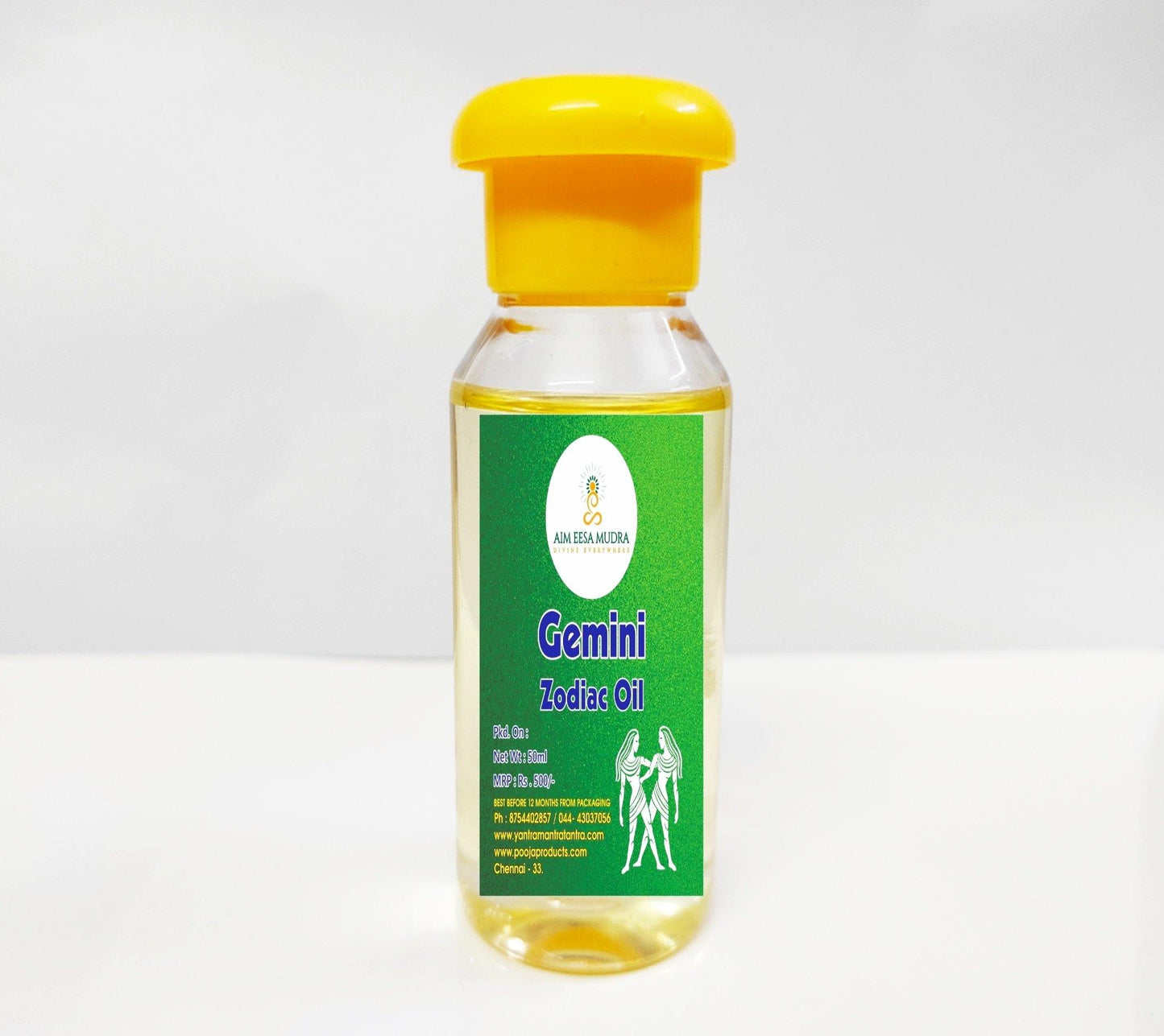 Zodiac Oil Gemini (50ml)  (𝗧𝗛𝗜𝗦 𝗣𝗥𝗢𝗗𝗨𝗖𝗧 𝗔𝗩𝗔𝗜𝗟𝗕𝗟𝗘 𝗢𝗡𝗟𝗬 𝗜𝗡𝗦𝗜𝗗𝗘 𝗜𝗡𝗗𝗜𝗔) - PoojaProducts.com