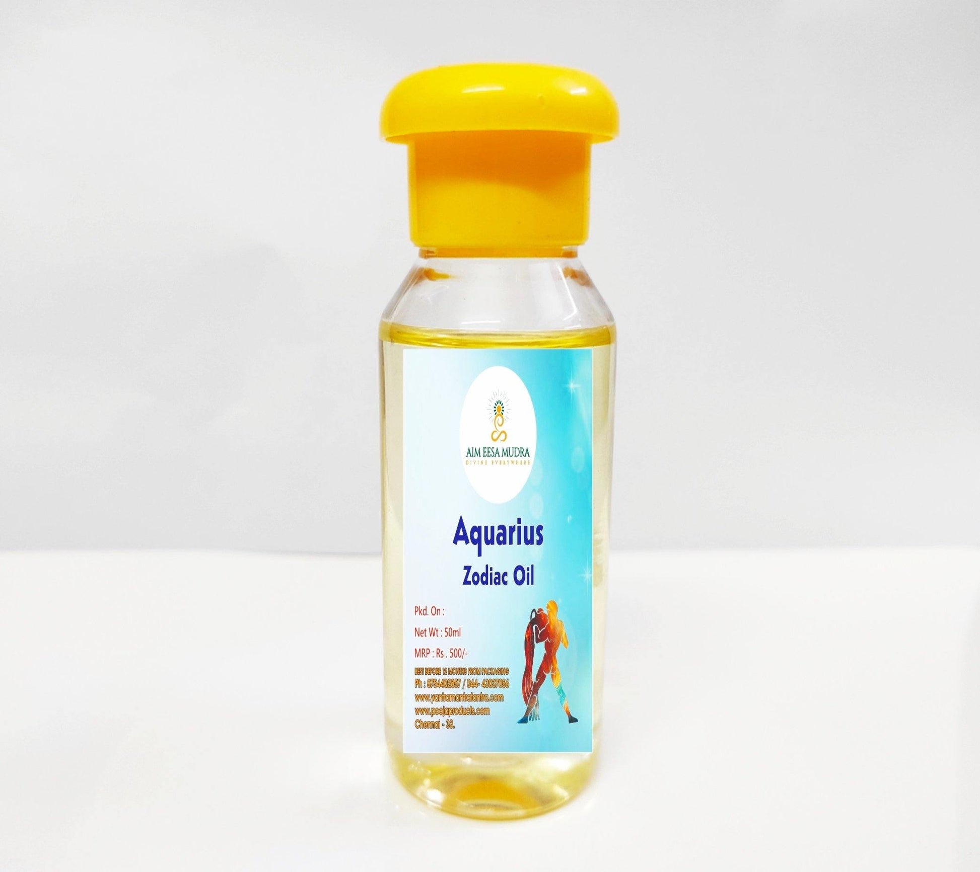 Zodiac Oil Aquarius (50ml)  (𝗧𝗛𝗜𝗦 𝗣𝗥𝗢𝗗𝗨𝗖𝗧 𝗔𝗩𝗔𝗜𝗟𝗕𝗟𝗘 𝗢𝗡𝗟𝗬 𝗜𝗡𝗦𝗜𝗗𝗘 𝗜𝗡𝗗𝗜𝗔) - PoojaProducts.com