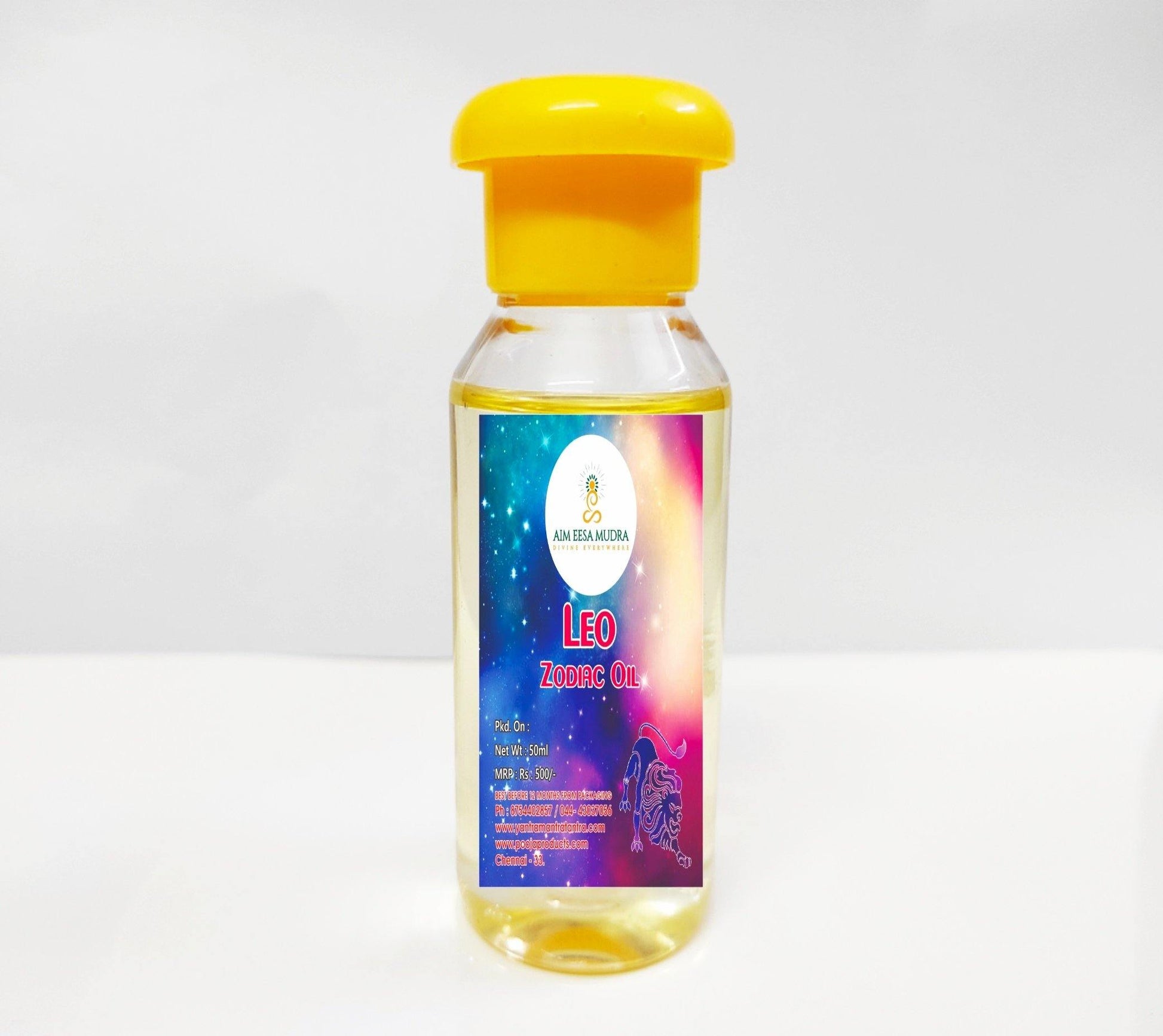 Zodiac Oil Leo (50ml)  (𝗧𝗛𝗜𝗦 𝗣𝗥𝗢𝗗𝗨𝗖𝗧 𝗔𝗩𝗔𝗜𝗟𝗕𝗟𝗘 𝗢𝗡𝗟𝗬 𝗜𝗡𝗦𝗜𝗗𝗘 𝗜𝗡𝗗𝗜𝗔) - PoojaProducts.com