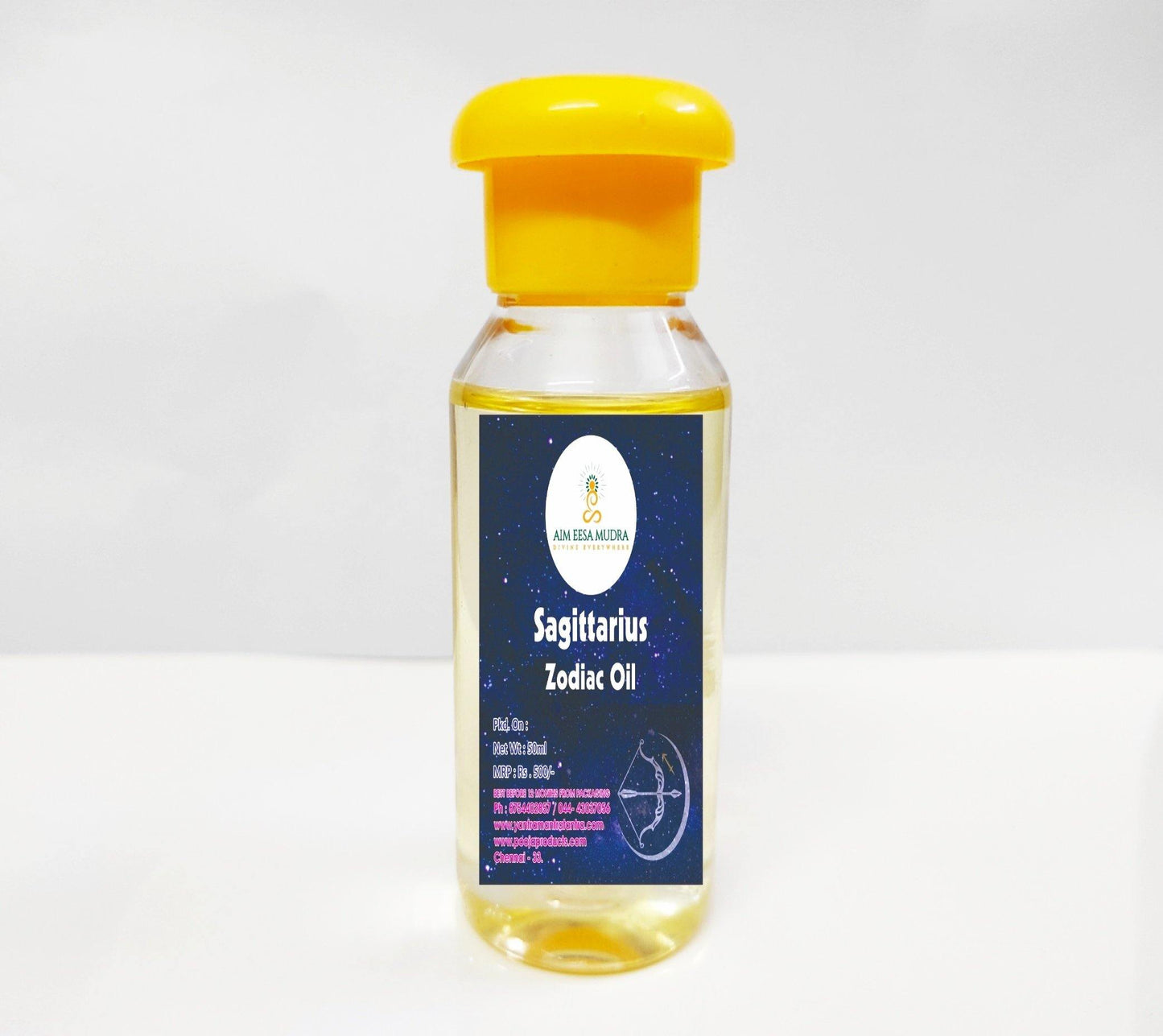 Zodiac Oil Sagittarius (50ml)  (𝗧𝗛𝗜𝗦 𝗣𝗥𝗢𝗗𝗨𝗖𝗧 𝗔𝗩𝗔𝗜𝗟𝗕𝗟𝗘 𝗢𝗡𝗟𝗬 𝗜𝗡𝗦𝗜𝗗𝗘 𝗜𝗡𝗗𝗜𝗔) - PoojaProducts.com