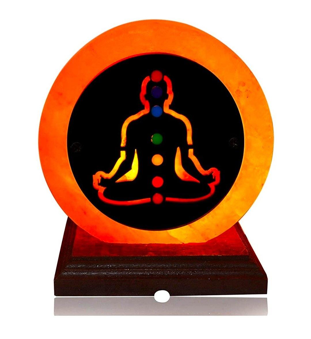 7 Chakra Lamp | Rock Salt Lamp | Chakra Table Lamp | PoojaProducts