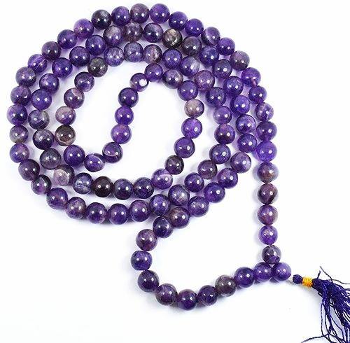 Amethyst Mala Beads | Amethyst Beaded Neckwear | PoojaProducts