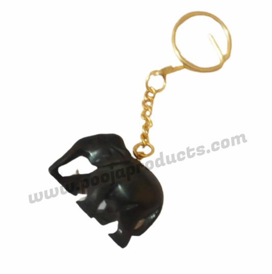 Karungali Elephant Keychain - PoojaProducts.com