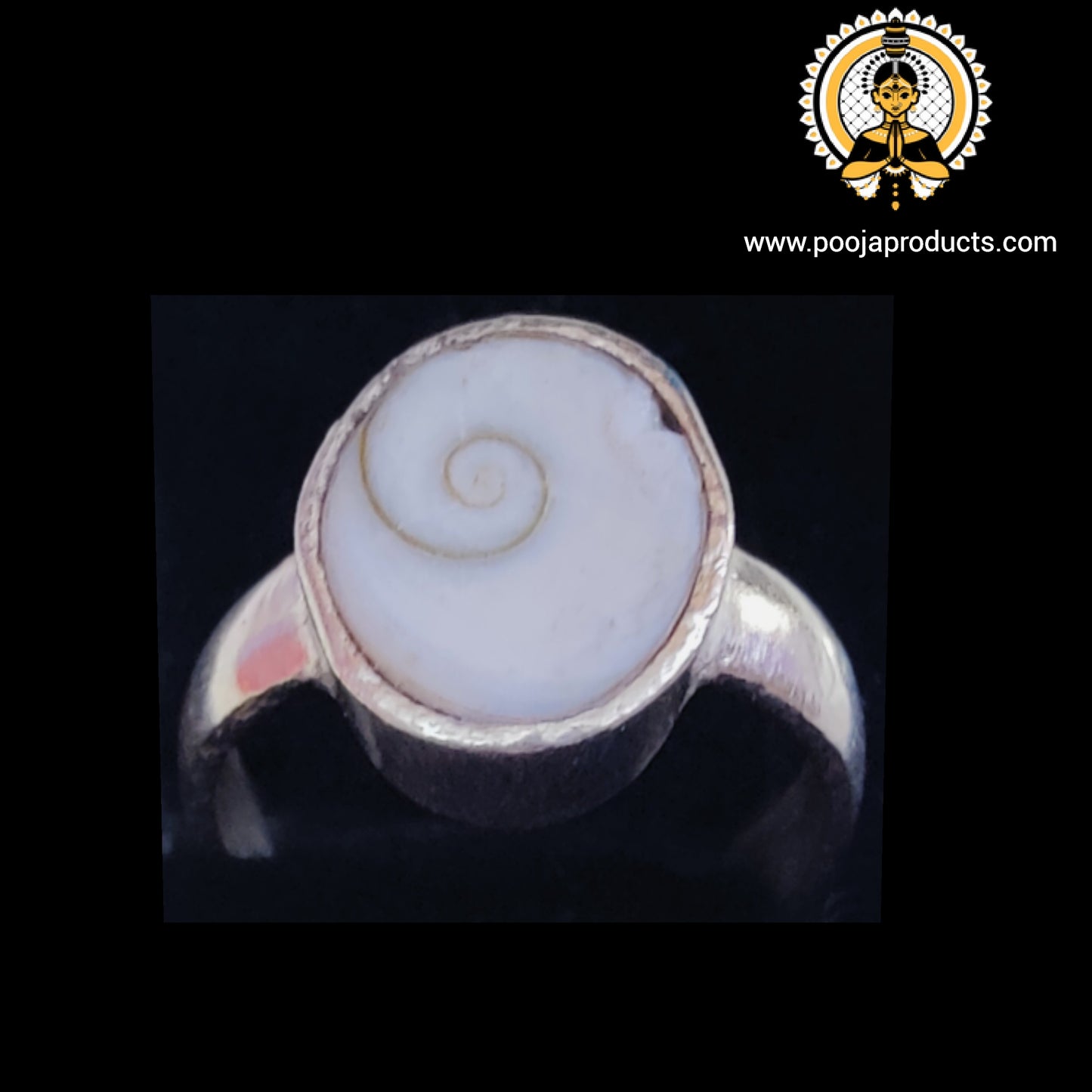Gomathi Chakra Silver Polish Adjustable Ring